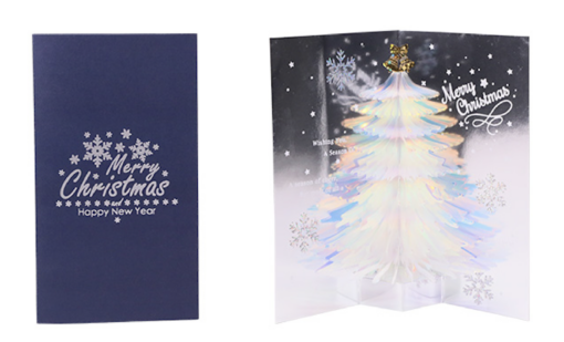 3D Christmas Shining Christmas Tree Pop Up Cards - Image 12