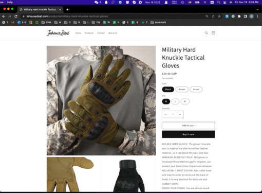 One Pair of Touch Screen Tactical Impact Gloves For Cycling Climbing Camping - Image 10
