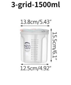 1500ml or 2000 ml Moisture-Proof Sealed Cans Transparent Organizers