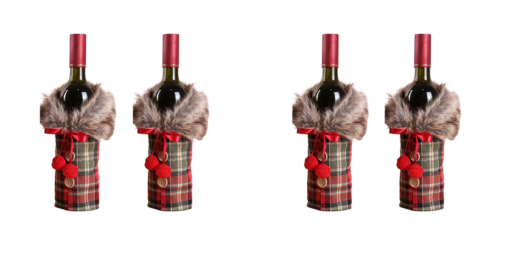 One, Two or Four Pieces Christmas Sweater Wine Bottle Cove - Image 11