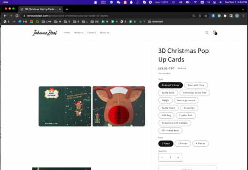 3D Christmas Pop Up Card - Image 4