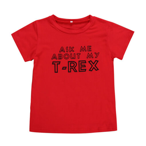 Casual cartoon dinosaur children's T-shirt - Image 7