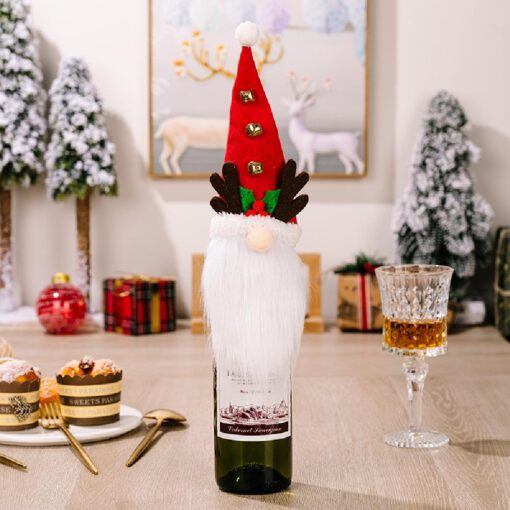 One or Three Christmas Wine Bottle Cover - Image 8