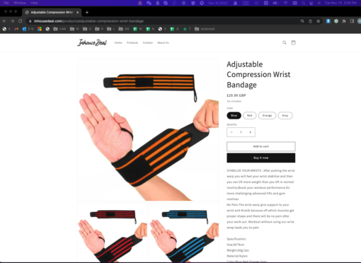 One Pair of  Adjustable Compression Wrist Bandage Support - Image 13