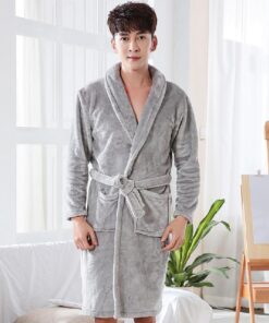 Alternative view of Flannel Robe Winter Bathrob