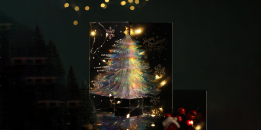 3D Christmas Shining Christmas Tree Pop Up Cards - Image 8