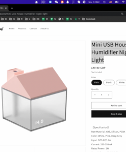 Mini USB House Humidifier Night Light