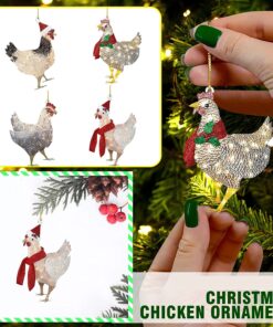 Four-Piece Christmas Scarf Chicken Ornament Sets Relaunch 2022-11-0