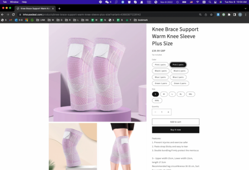 One or Two Pieces Plus Size Knee Brace Support Warm Knee Sleeve - Image 4