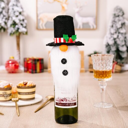 One or Three Christmas Wine Bottle Cover - Image 4