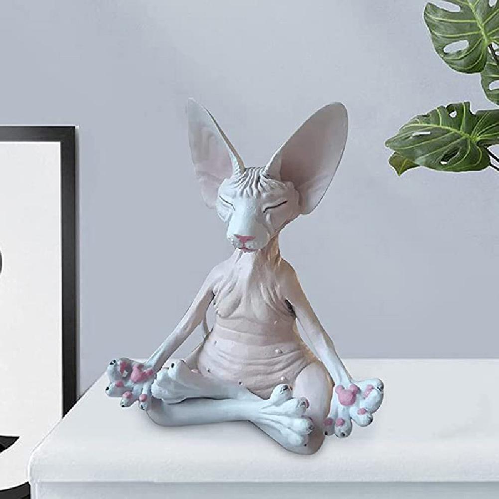 Meditation Sphynx Cat Statue - Image 4