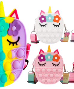Unicorn Flowers Fidget Push Pop Bubble Bag