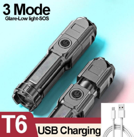T6 Tactical  USB Charging Flashlight - Image 7