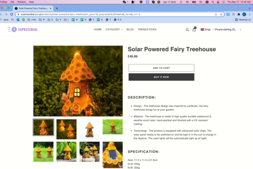 One or Two Solar Powered Fairy Treehouse - Image 6