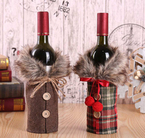 One, Two or Four Pieces Christmas Sweater Wine Bottle Cove