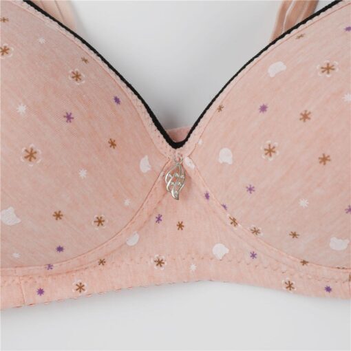 Breathable Adjustment Gathered Thin Cute Bra - Image 4