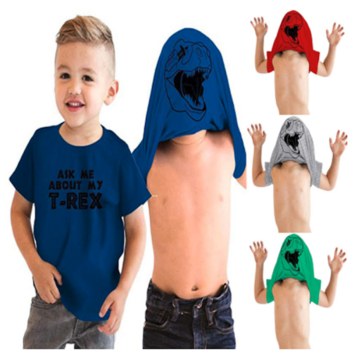 Casual cartoon dinosaur children's T-shirt