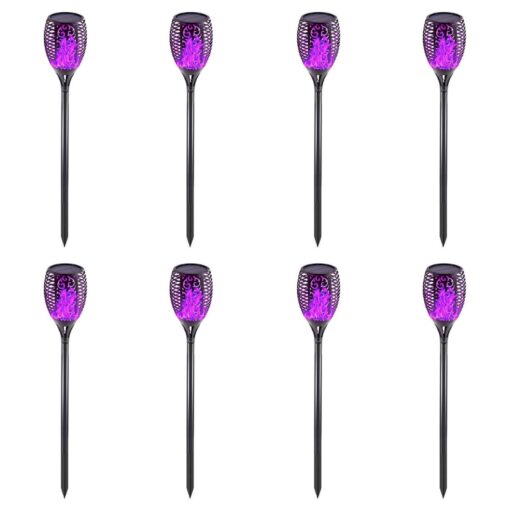 Four or Eight Pack Solar LED Flickering Flame Torch Light - Image 4