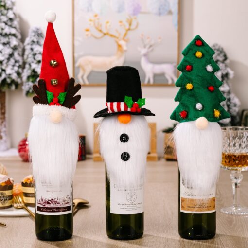 One or Three Christmas Wine Bottle Cover - Image 9