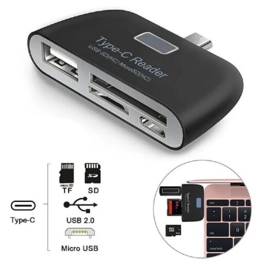One or Two Pieces Multifunctional Smart 4 In 1 Type C Adapter - Image 2