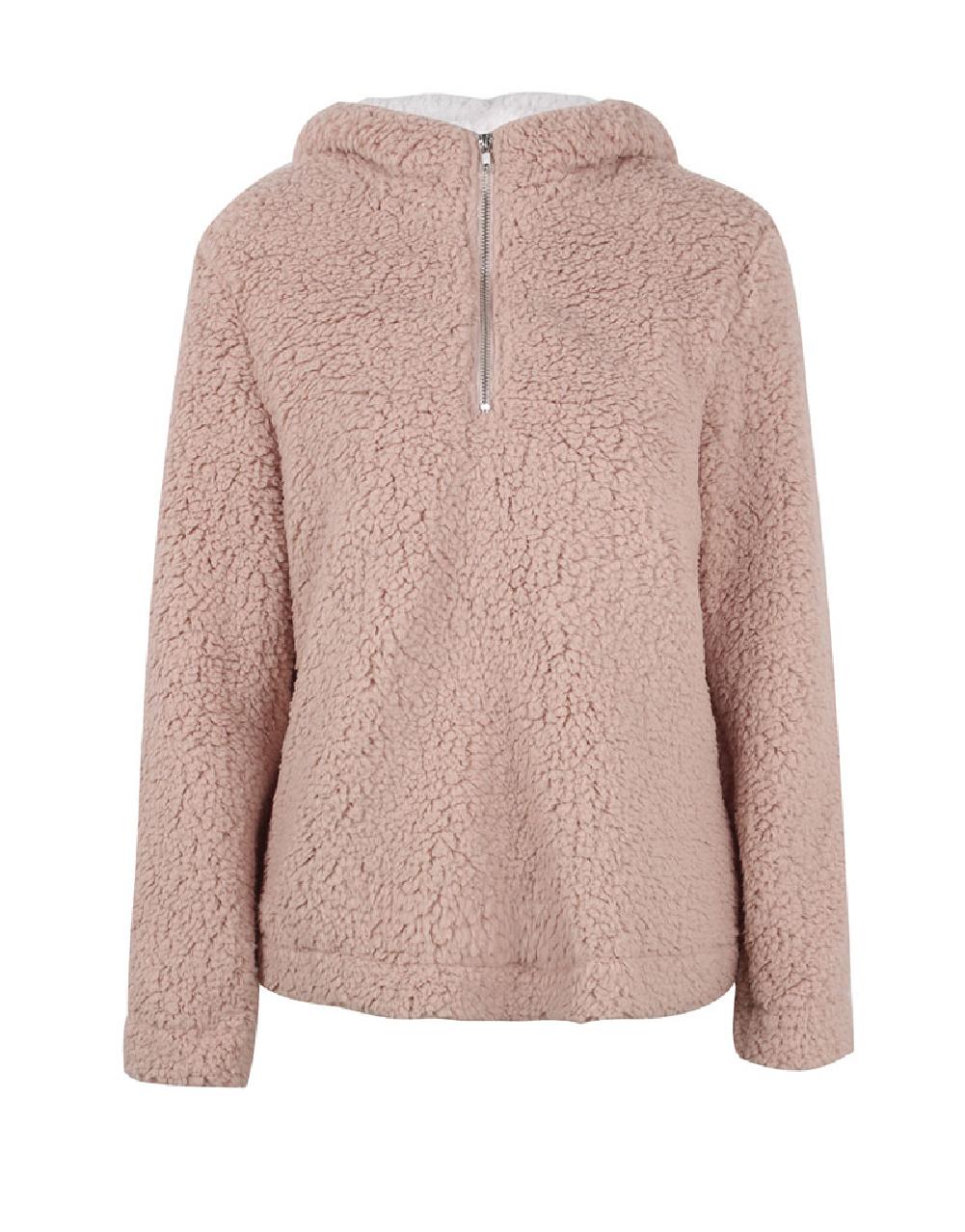 Long Sleeve Fleece Warm Coat Hooded Sweatshirt - Image 9