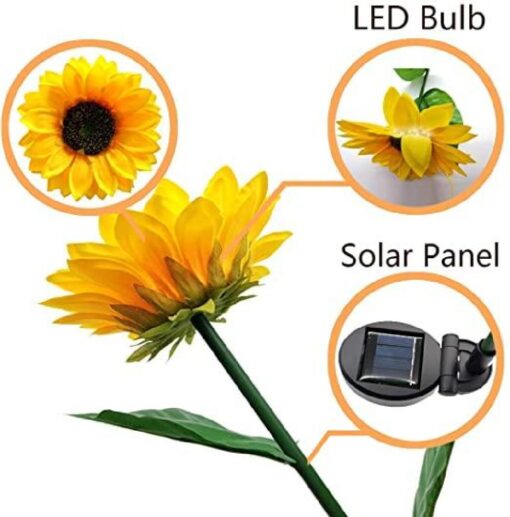 Two or Four Solar Sunflower LED Lights - Image 6