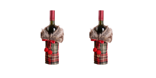 One, Two or Four Pieces Christmas Sweater Wine Bottle Cove - Image 6