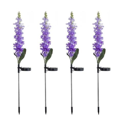 One,Two or Four  Solar Artificial Violets Flowers Lights - Image 9