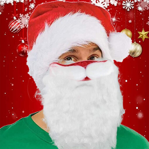 One or Two Pieces Santa Beard Mask - Image 3
