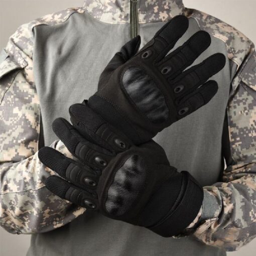 One Pair of Touch Screen Tactical Impact Gloves For Cycling Climbing Camping - Image 4