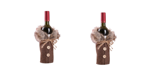 One, Two or Four Pieces Christmas Sweater Wine Bottle Cove - Image 5