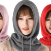 Women Winter Knitted Hood Beanie Hats