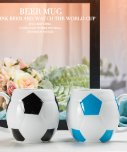Qatar World Cup Football Style Beer Mug