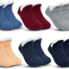 One or Six Pair Knitted Thick Fleece Lined Warm Non Slip Socks