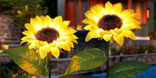 Two or Four Solar Sunflower LED Lights - Image 3