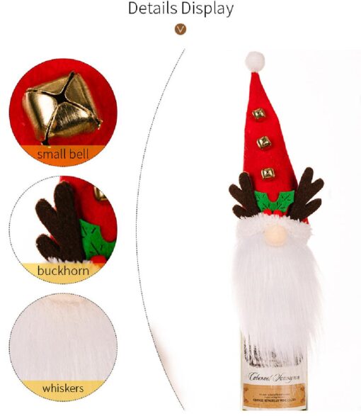 One or Three Christmas Wine Bottle Cover - Image 5