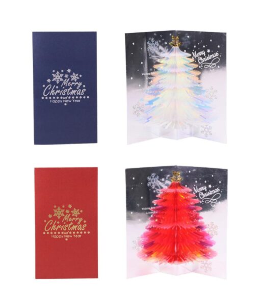 3D Christmas Shining Christmas Tree Pop Up Cards - Image 15