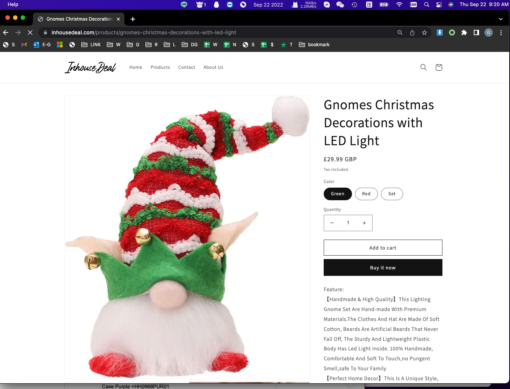 Gnomes Christmas Decorations with LED Light - Image 8