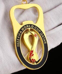 One or Two Qatar World Cup Beer Glass Soccer Keychain Bottle Opener _ untrack