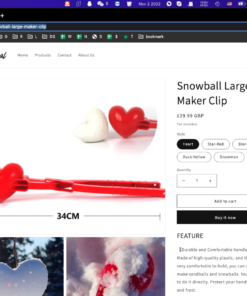 One or Two Snowball Large Maker Clip