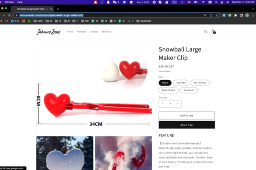 One or Two Snowball Large Maker Clip