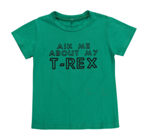 Casual cartoon dinosaur children's T-shirt - Image 4