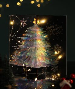 3D Christmas Shining Christmas Tree Pop Up Cards