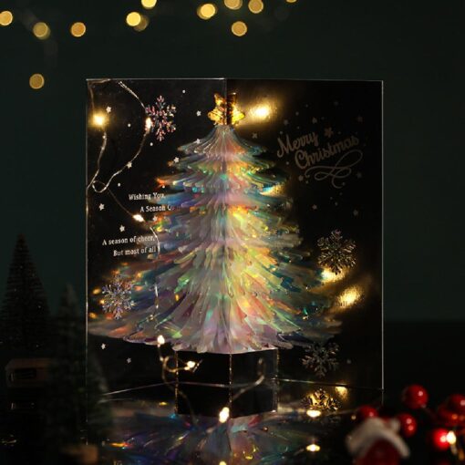 3D Christmas Shining Christmas Tree Pop Up Cards