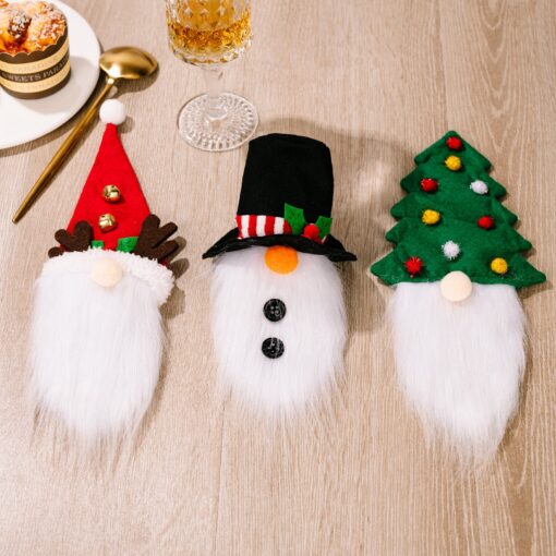 One or Three Christmas Wine Bottle Cover - Image 2