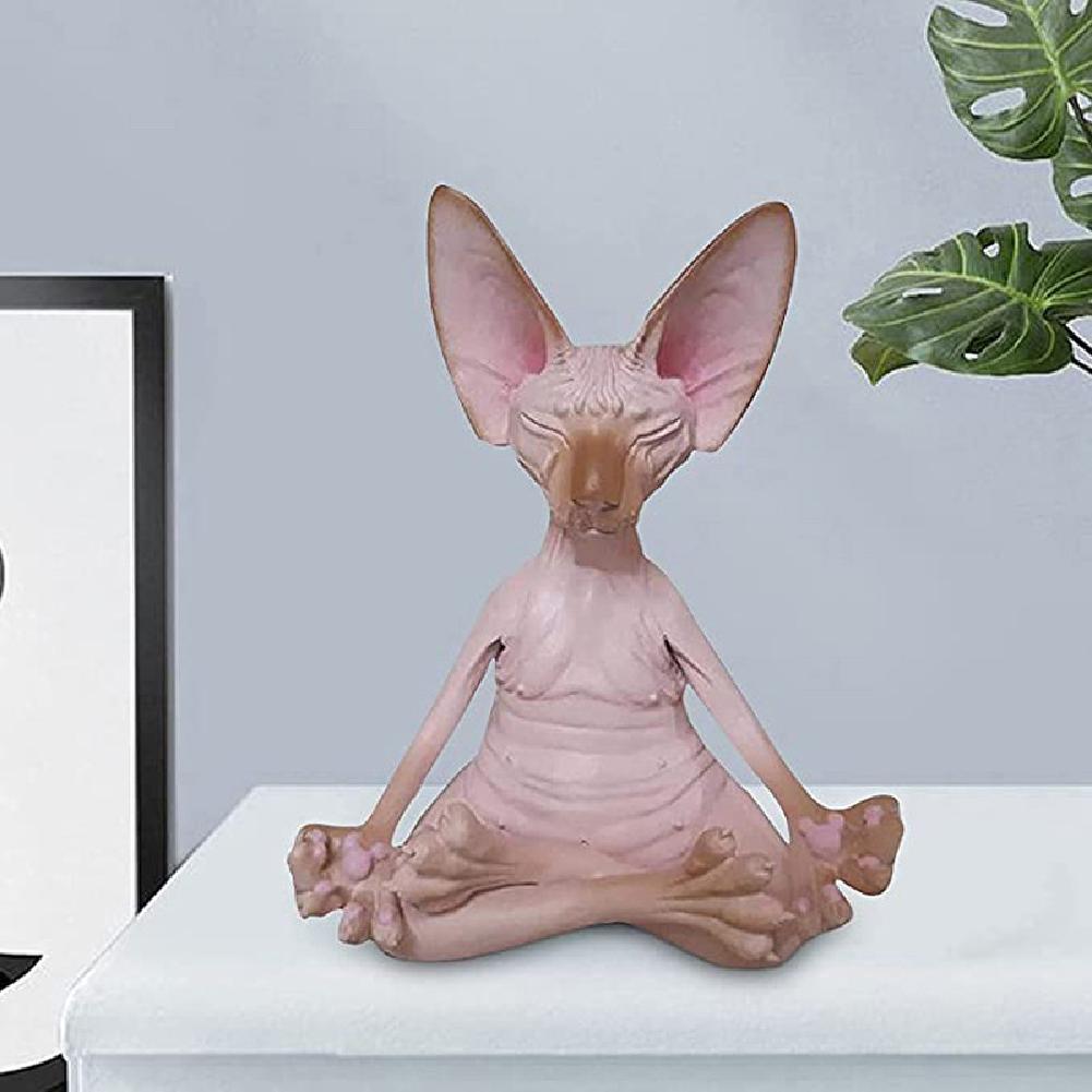 Meditation Sphynx Cat Statue - Image 5
