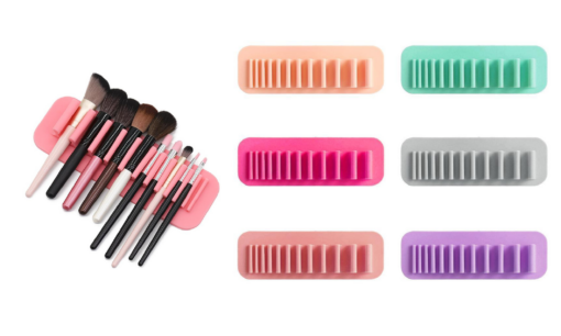 One or Two Silicone Wall Mounted Nail Makeup Brush Holder
