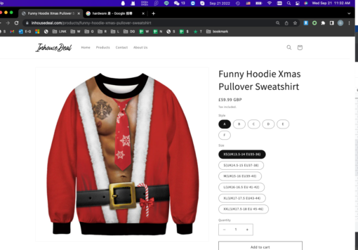 Funny Hoodie Xmas Pullover Sweatshirt - Image 2