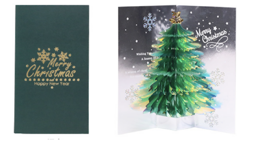 3D Christmas Shining Christmas Tree Pop Up Cards - Image 11