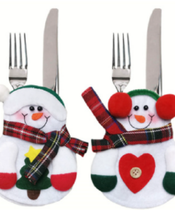 6 Piece Christmas tableware cutlery bag